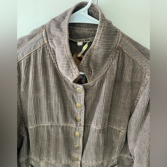 Da Nang Military Cadet Corduroy Graphic Print Lining Snap Button Jacket S - Picture 3 of 11